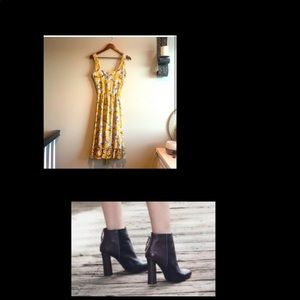 Yellow dress & boots